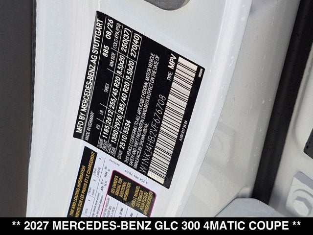 2027 Mercedes-Benz GLC 300 GLC 300 4MATIC® Coupe