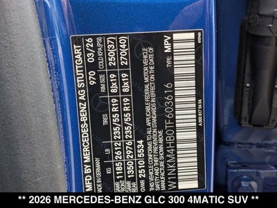2026 Mercedes-Benz GLC GLC 300 4MATIC® SUV