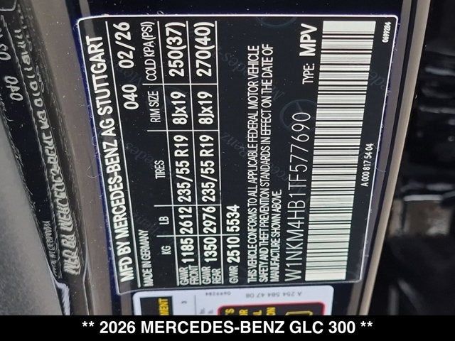 2026 Mercedes-Benz GLC 300 GLC 300