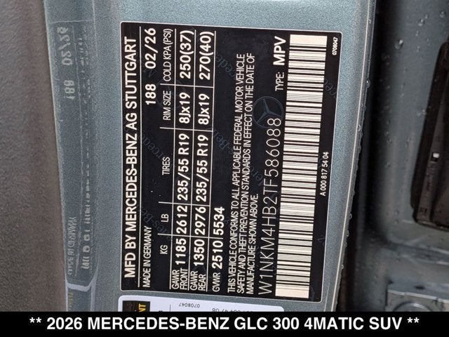 2026 Mercedes-Benz GLC GLC 300 4MATIC® SUV