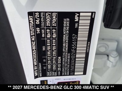 2027 Mercedes-Benz GLC 300 GLC 300 4MATIC® SUV