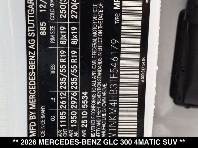 2026 Mercedes-Benz GLC GLC 300 4MATIC® SUV