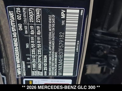 2026 Mercedes-Benz GLC 300 GLC 300