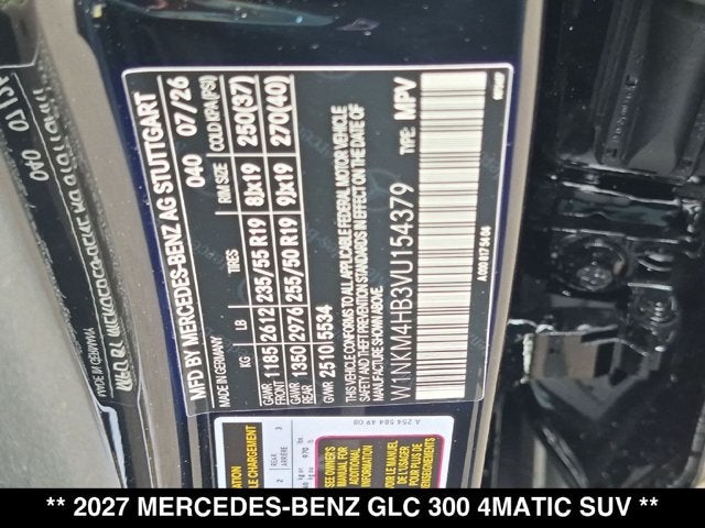 2027 Mercedes-Benz GLC 300 GLC 300 4MATIC® SUV