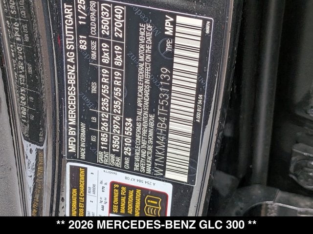 2026 Mercedes-Benz GLC 300 GLC 300