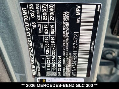 2026 Mercedes-Benz GLC 300 GLC 300