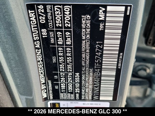 2026 Mercedes-Benz GLC 300 GLC 300