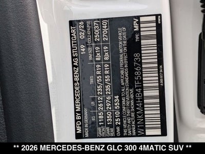 2026 Mercedes-Benz GLC GLC 300 4MATIC® SUV