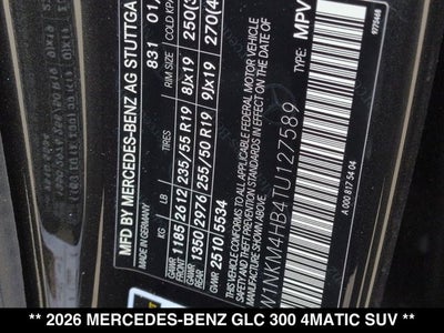 2026 Mercedes-Benz GLC 300 GLC 300 4MATIC® SUV