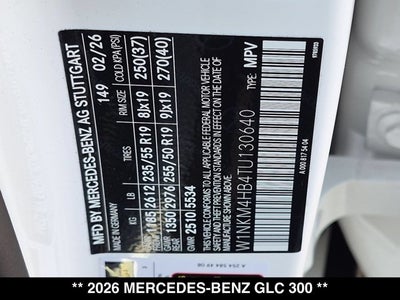 2026 Mercedes-Benz GLC 300 GLC 300