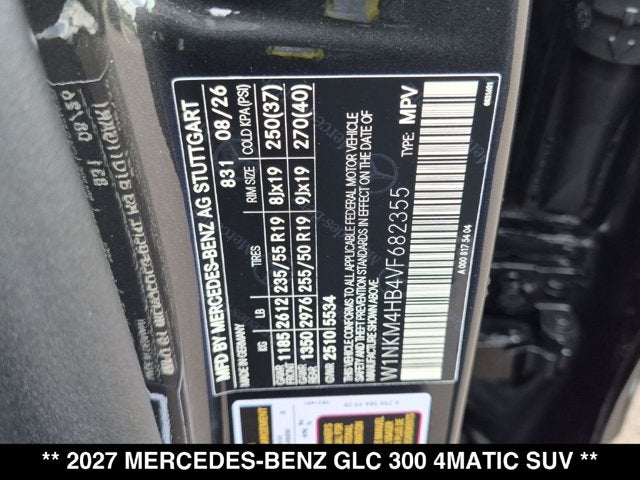 2027 Mercedes-Benz GLC 300 GLC 300 4MATIC® SUV