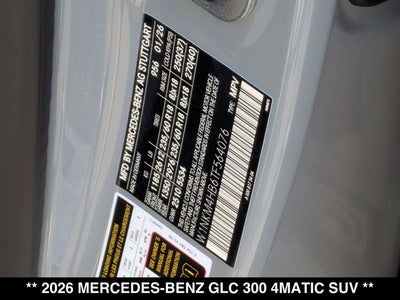 2026 Mercedes-Benz GLC 300 GLC 300 4MATIC® SUV