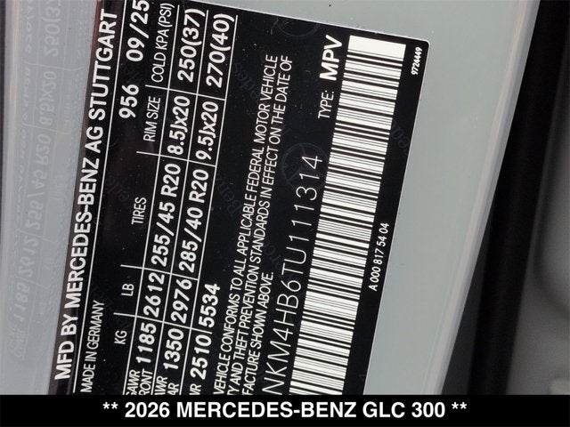 2026 Mercedes-Benz GLC 300 GLC 300