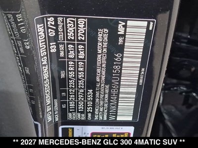 2027 Mercedes-Benz GLC 300 GLC 300 4MATIC® SUV