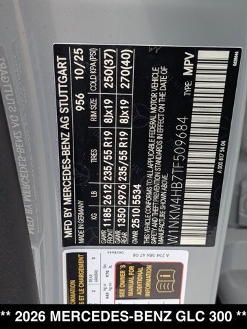 2026 Mercedes-Benz GLC 300 GLC 300