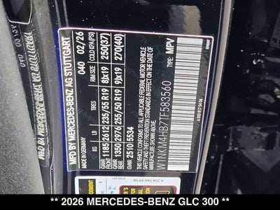 2026 Mercedes-Benz GLC 300 GLC 300