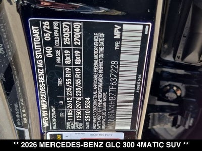 2026 Mercedes-Benz GLC 300 GLC 300 4MATIC® SUV