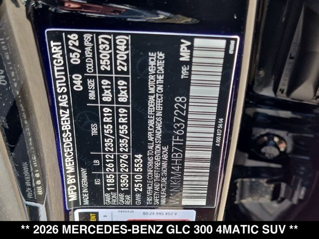 2026 Mercedes-Benz GLC 300 GLC 300 4MATIC® SUV