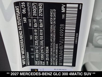 2027 Mercedes-Benz GLC 300 GLC 300 4MATIC® SUV