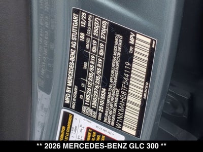 2026 Mercedes-Benz GLC 300 GLC 300