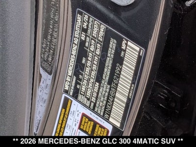 2026 Mercedes-Benz GLC 300 GLC 300 4MATIC® SUV