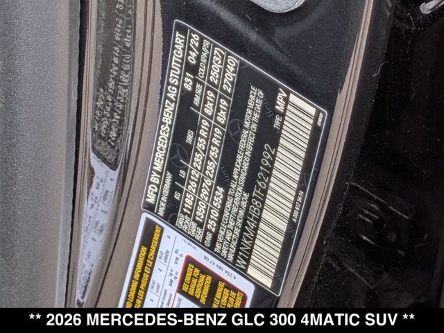 2026 Mercedes-Benz GLC 300 GLC 300 4MATIC® SUV