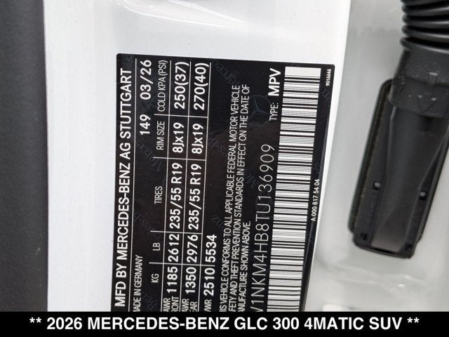 2026 Mercedes-Benz GLC 300 GLC 300 4MATIC® SUV