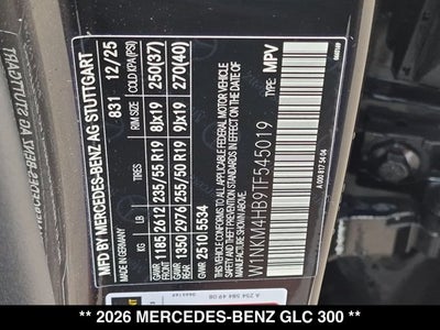2026 Mercedes-Benz GLC 300 GLC 300