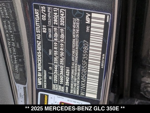 2025 Mercedes-Benz GLC 350e GLC 350e