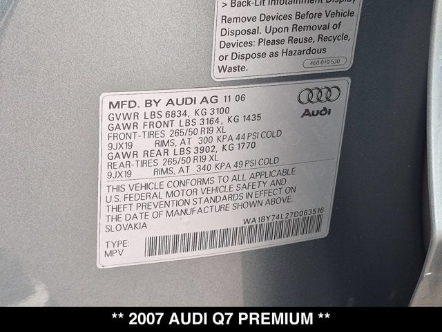 2007 Audi Q7 Premium