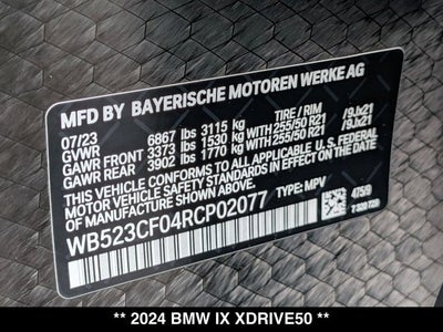 2024 BMW iX xDrive50