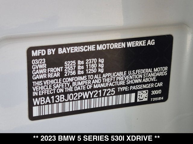 2023 BMW 5 Series 530i xDrive