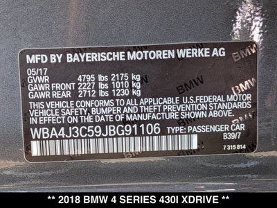 2018 BMW 4 Series 430i xDrive