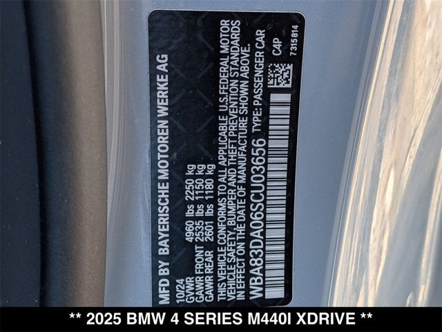 2025 BMW 4 Series M440i xDrive