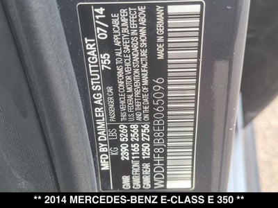 2014 Mercedes-Benz E 350 E 350